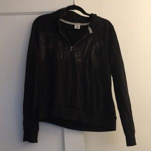 VS Pink Quarter ZIP pullover